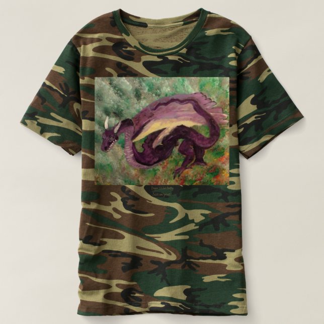 Camiseta pintada de dragón (Diseño del anverso)