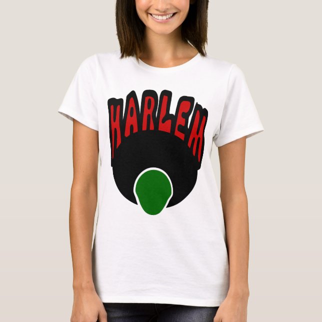 Camiseta Pintada de Harlem con la cara y el Afro grande, 3 (Anverso)