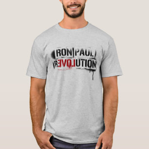Camiseta Pintada de la plantilla de la revolución de Ron