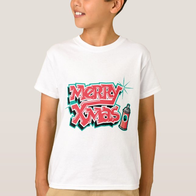 Camiseta Pintada de las Felices Navidad (Anverso)