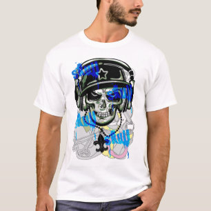 CAMISETA PINTADA DEL CRÁNEO