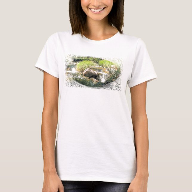 Camiseta pintada del paisaje (Anverso)