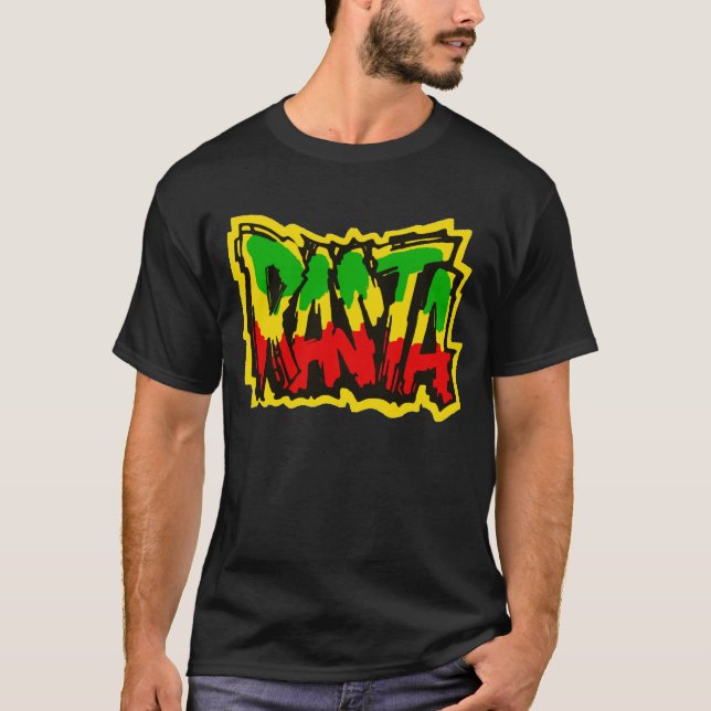Camiseta Pintada del reggae de Rasta (Anverso)