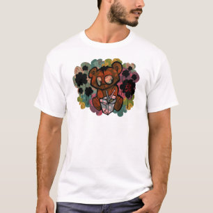 Camiseta Pintada inspirada japonesa del oso - Desig