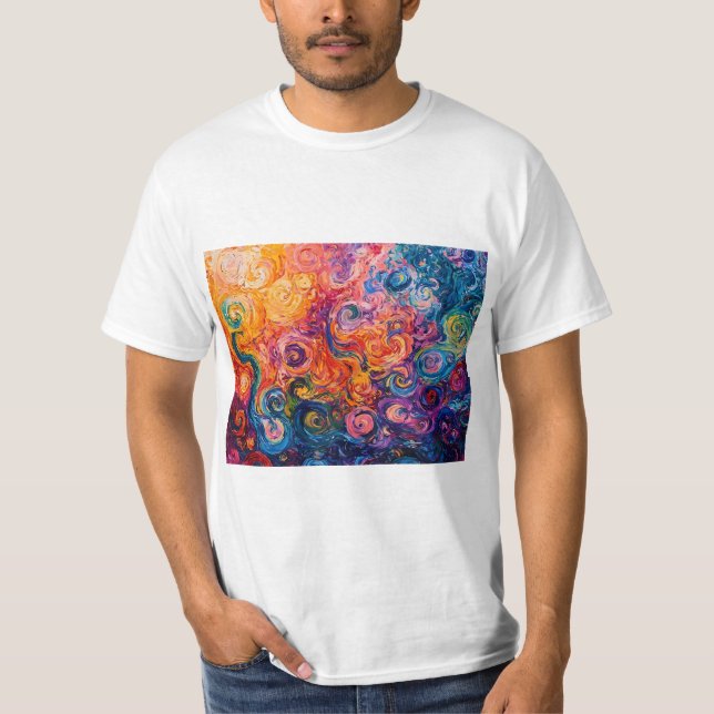 Camiseta Pintado de aceite de Swichedelic Swirls (Anverso)
