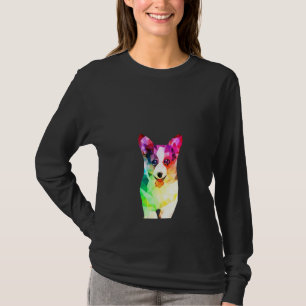 Camiseta Pintado de acuarela divertida de Corgi