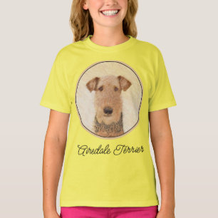 Camiseta Pintado de Airedale Terrier - Arte original lindo 