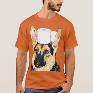 Camiseta Pintado de baño de perro pastor alemán