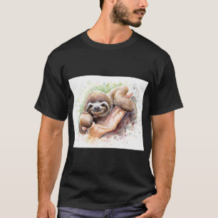 Camiseta Pintado de color de agua espumoso para bebés anima
