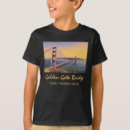 Camiseta Pintado de época del puente Golden Gate de San Fra