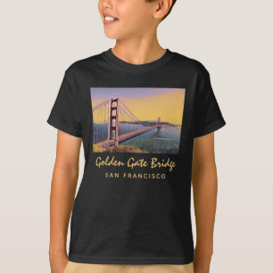 Camiseta Pintado de época del puente Golden Gate de San Fra