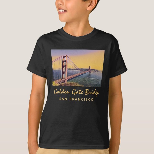 Camiseta Pintado de época del puente Golden Gate de San Fra (Anverso)