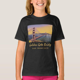 Camiseta Pintado de época del puente Golden Gate de San Fra