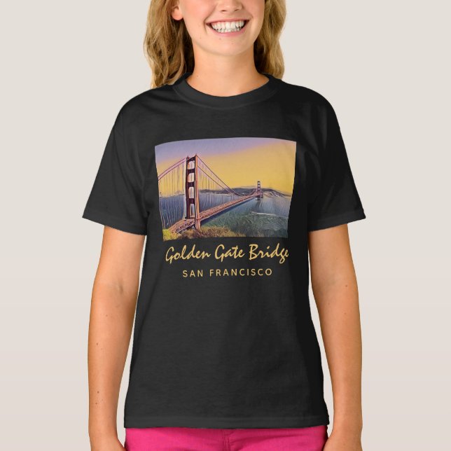 Camiseta Pintado de época del puente Golden Gate de San Fra (Anverso)