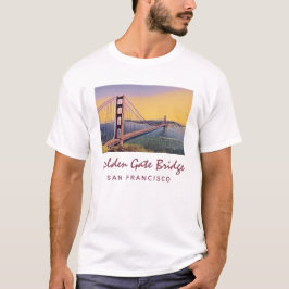 Camiseta Pintado de época del puente Golden Gate de San Fra