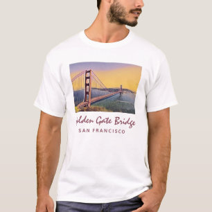 Camiseta Pintado de época del puente Golden Gate de San Fra