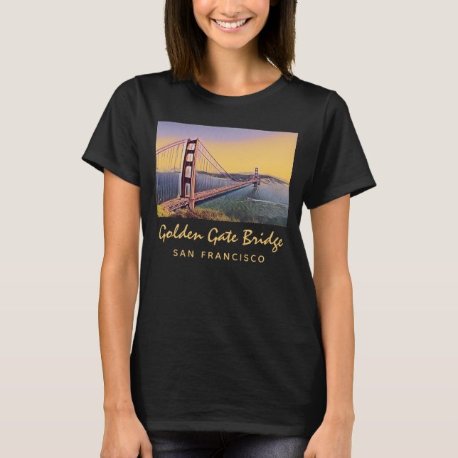 Camiseta Pintado de época del puente Golden Gate de San Fra (Anverso)