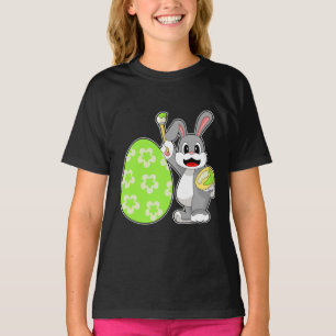 Camiseta Pintado de huevos de pascua de pascua en conejo