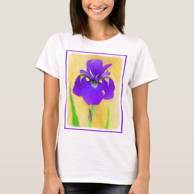 Camiseta Pintado de iris morado - Perro original curado A (Anverso)