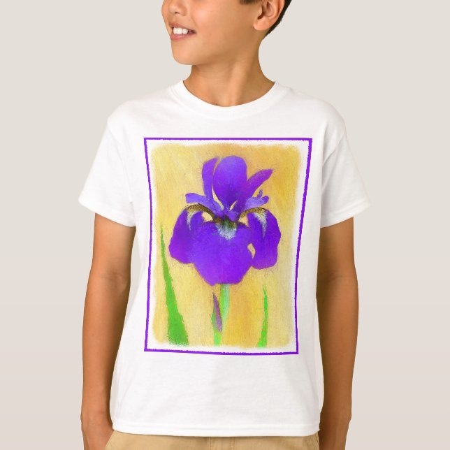 Camiseta Pintado de iris morado - Perro original curado A (Anverso)