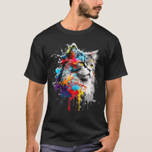 Camiseta Pintado de la bandeja del gato para la pintura del