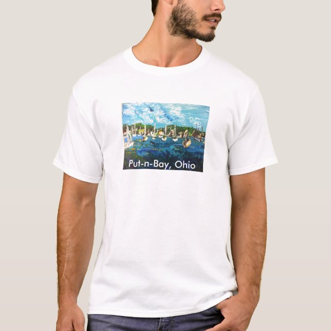 Camiseta Pintado de la isla del lago Erie en la bahía #1 (Anverso)