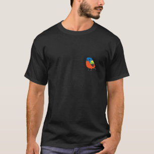 Camiseta Pintado de malvado latido pájaros pájaros pálidos 