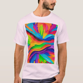 Camiseta Pintado de remolino arco iris