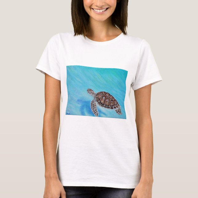 Camiseta Pintado de tortugas marinas (Anverso)
