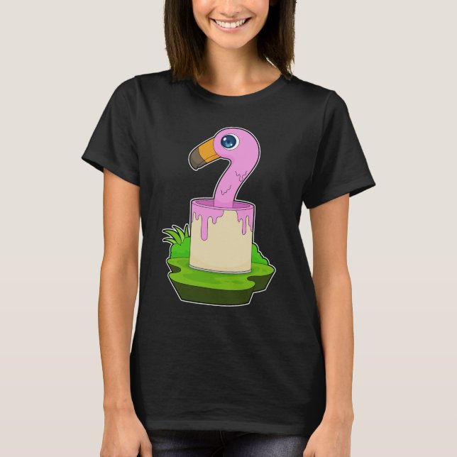 Camiseta Pintado del cubo de pintura Flamingo Painter (Anverso)