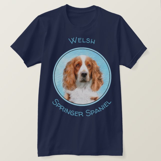 Camiseta Pintado español de Springer galesa - Arte de perro (Anverso del diseño)