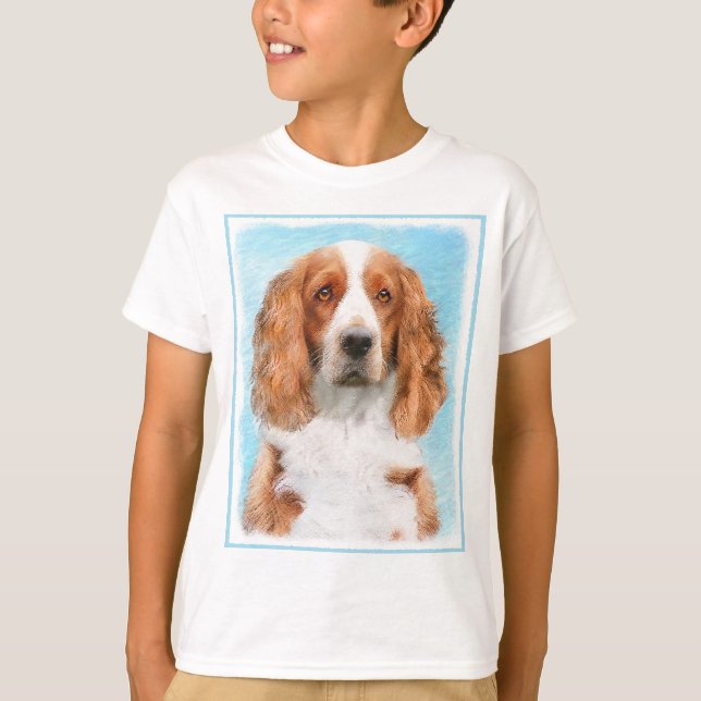 Camiseta Pintado español de Springer galesa - Arte de perro (Anverso)