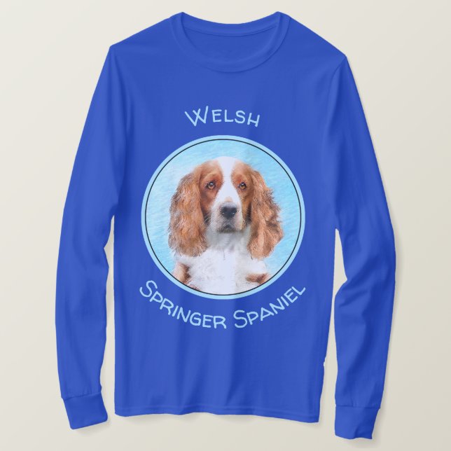 Camiseta Pintado español de Springer galesa - Arte de perro (Anverso del diseño)