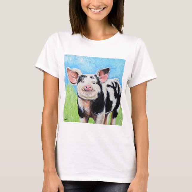 Camiseta Pintado feliz de Cerdito (Anverso)