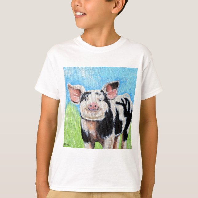 Camiseta Pintado feliz de Cerdito (Anverso)