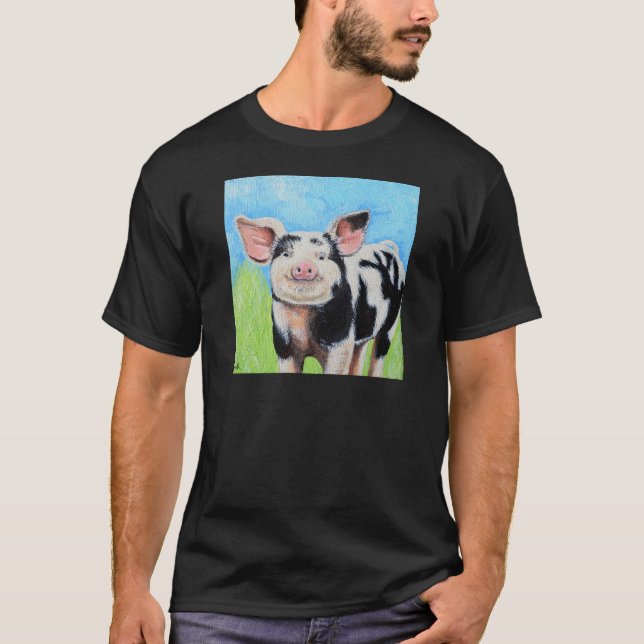 Camiseta Pintado feliz de Cerdito (Anverso)