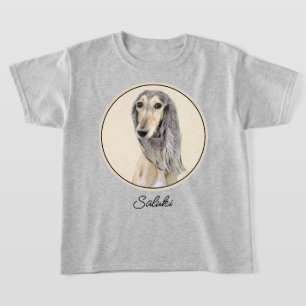 Camiseta Pintado Saluki (Amanecer) - Arte Perro Original Cu