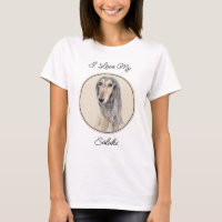 Pintado Saluki (Amanecer) - Arte Perro Original Cu