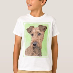 Camiseta Pintado Terrier Irlandés - Arte de Perro Original.