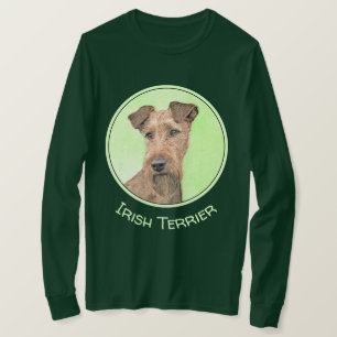 Camiseta Pintado Terrier Irlandés - Arte de Perro Original.