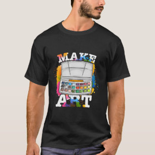 Camiseta Pintador de pincel de color de agua