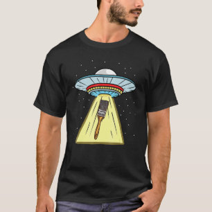 Camiseta Pintador De Pincel De Pintura De Ufo