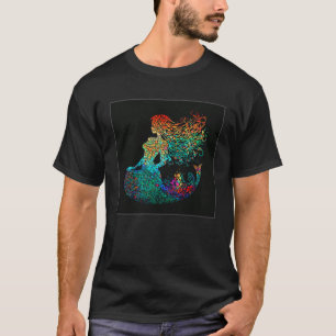Camiseta Pintando a las mujeres coloridas con puntillismo d