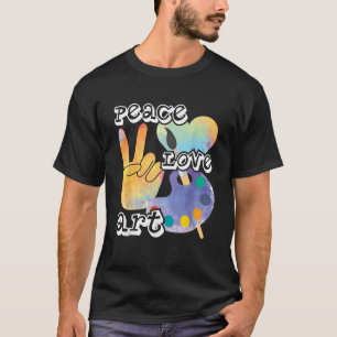 Camiseta Pintando arte de amor por la paz enseñando a profe