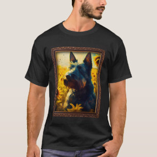 Camiseta Pintando la flor de girasol en Escocia, mamá