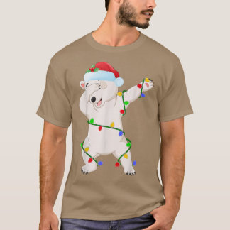 Camiseta Pintando oso polar con luces brillantes Ch