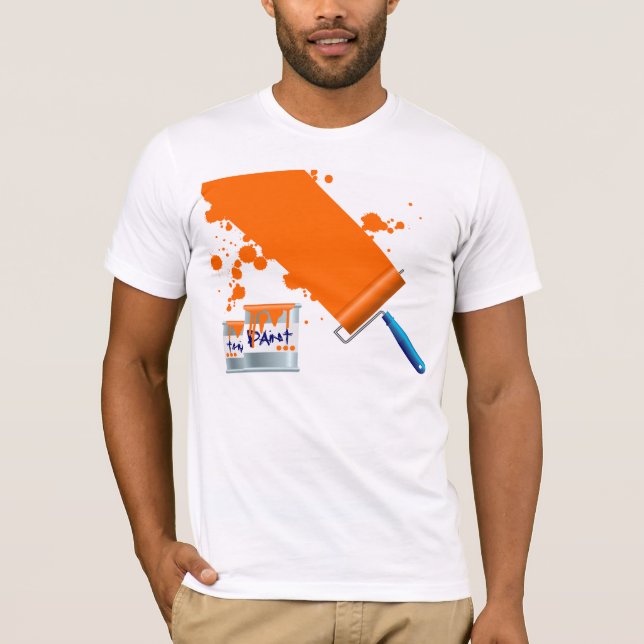 Camiseta Pintar a Naranja Paint Mens T-Shirt (Anverso)