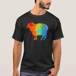 Camiseta Pintar con salpicaduras Ovejas Pintando con goteo
