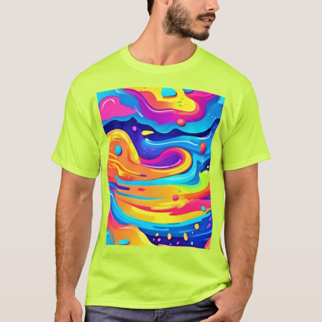 Camiseta Pintar cósmicamente Swirls (Anverso)