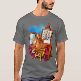 Camiseta Pintar gato León Animales artísticos añoran Noveda